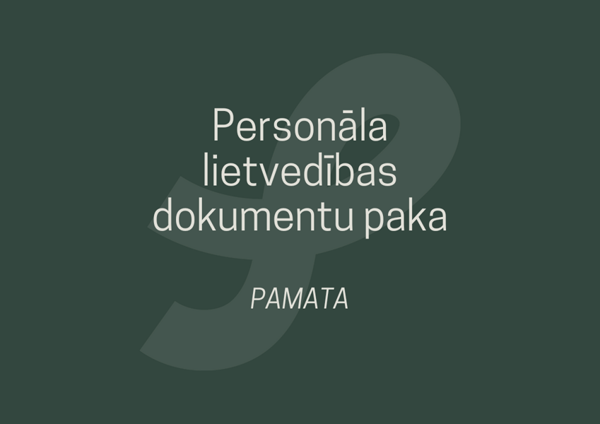 Personāla lietvedības dokumentu paka - PAMATA