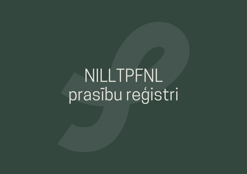 NILLTPFNL prasību reģistri